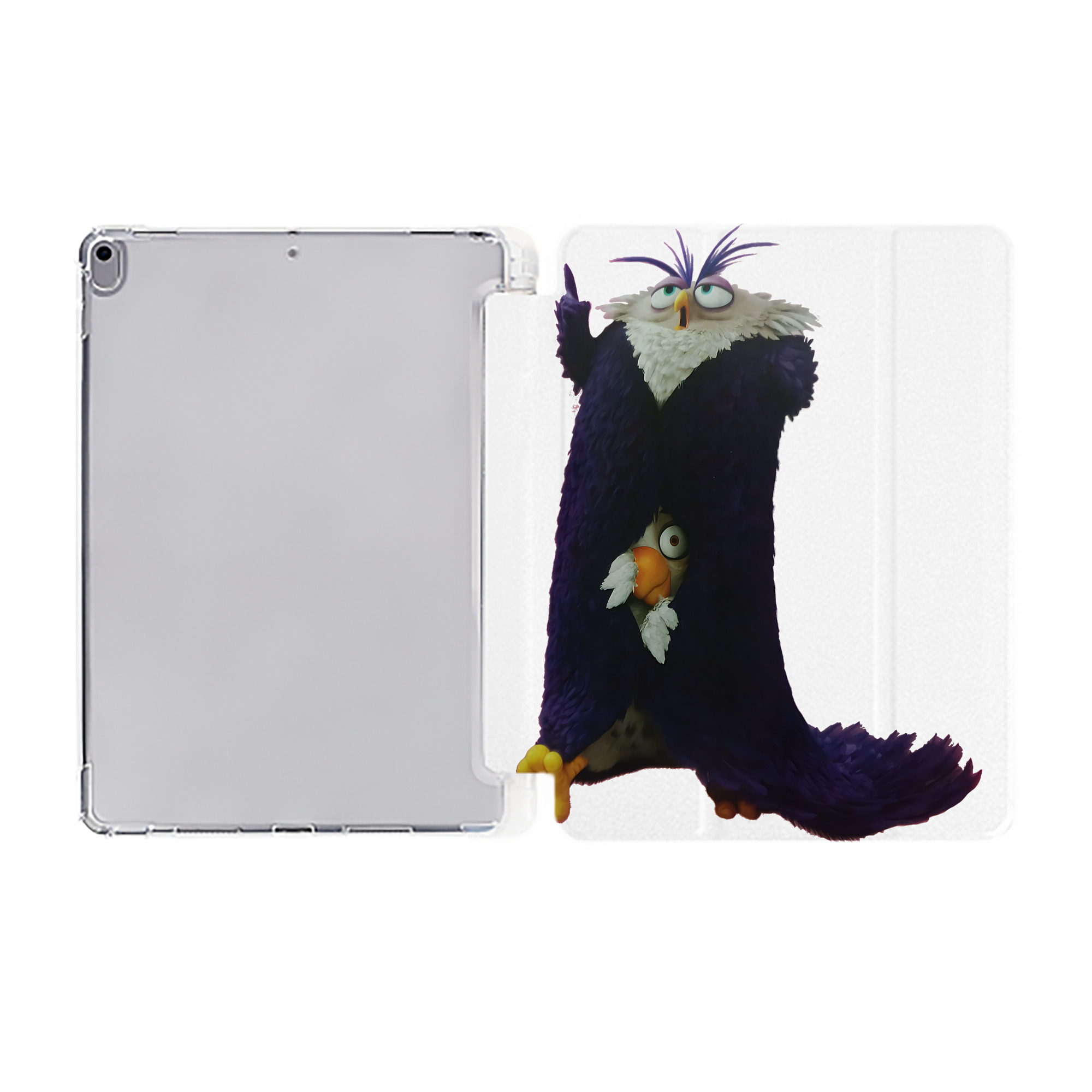 （画像用） Angry Birds アングリーバード IPad ケース ペン収納付き 三つ折りスタンド PUレザー×シリコン 対応機種9.5/10.5/10.9インチ